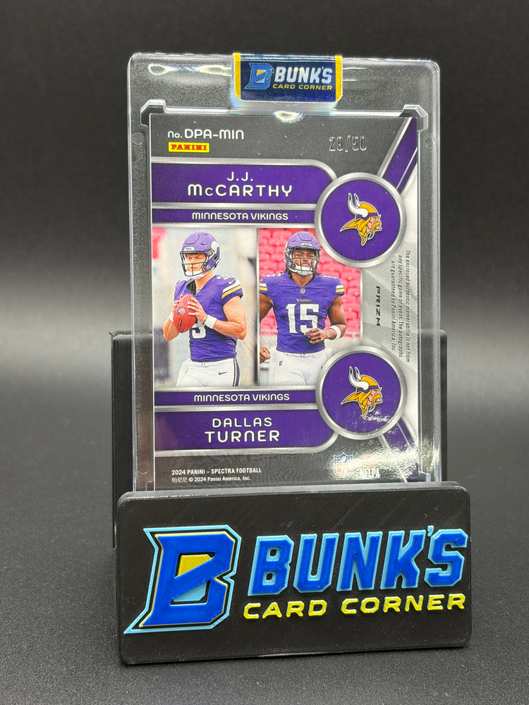 2024 JJ McCarthy & Dallas Turner Spectra Double Patch Auto RC 29/50