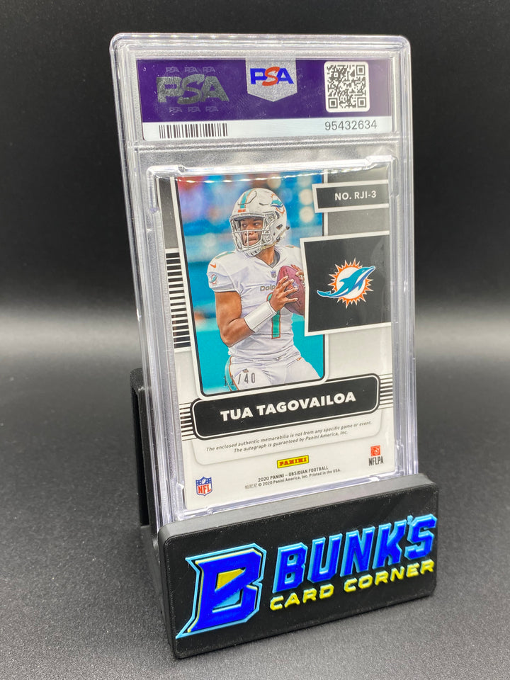 2020 Tua Tagovailoa Rookie Jersey Auto. PSA 9