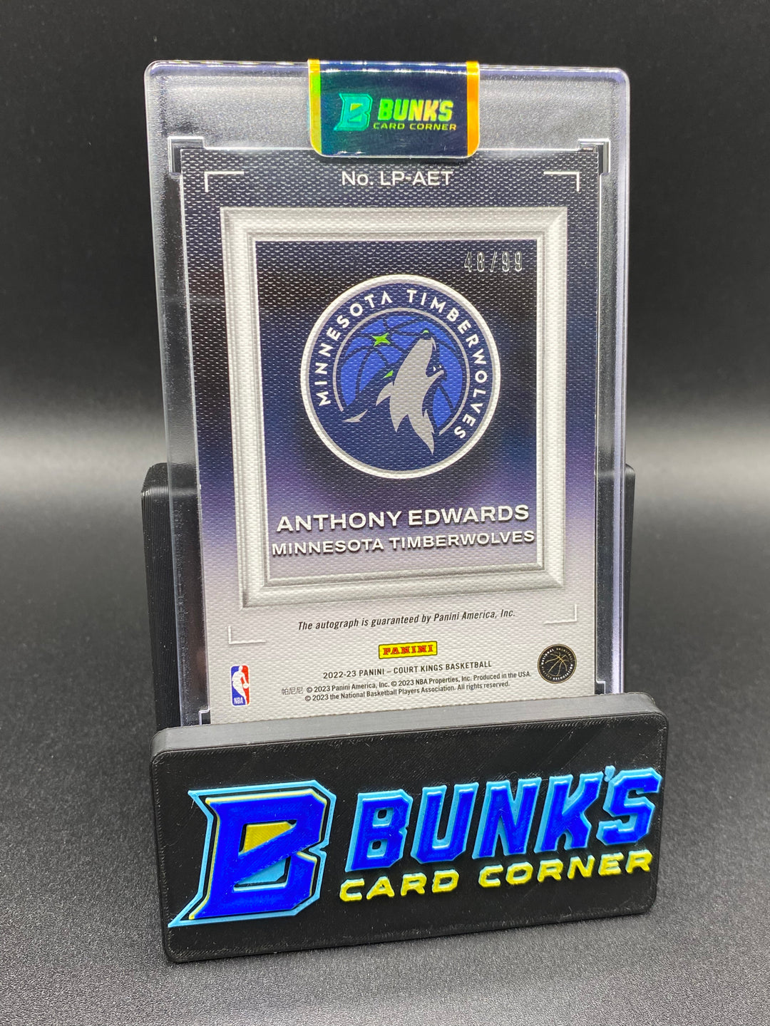 2022-23 Anthony Edwards Legacy Portraits Auto 48/99