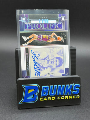 2023-24 John Stockton Prolific Signatures One and One 48/49