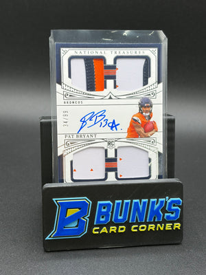 2025 Pat Bryant National Treasures Rookie Materials Auto 34/99