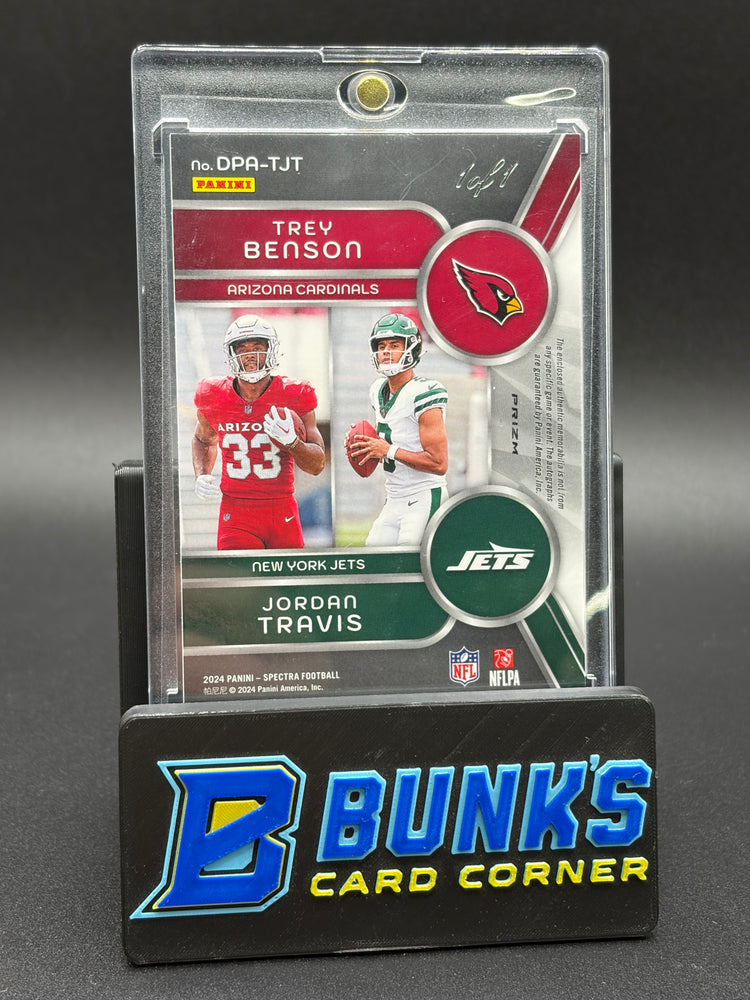 2024 Trey Benson & Jordan Travis Dual Nike Swoosh RC Auto 1/1