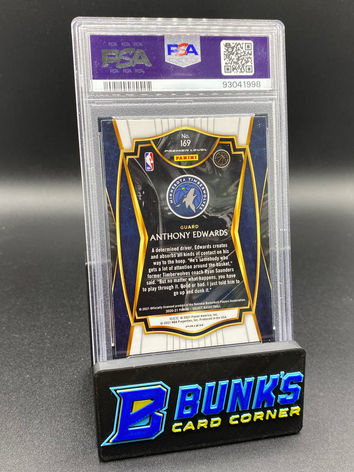 2020 Anthony Edwards Red/White/Orange Shimmer PSA 9