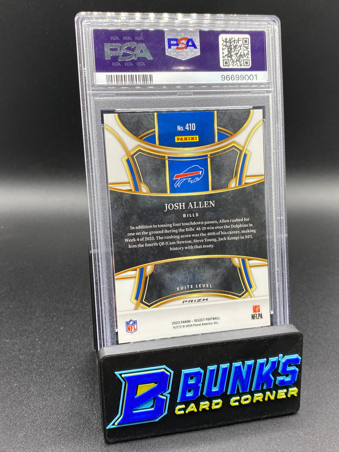 2023 Josh Allen Blue Prizm PSA 9