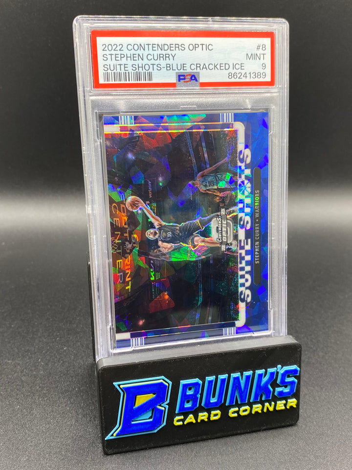 2022 Stephen Curry Suite Shots Blue Cracked Ice PSA 9