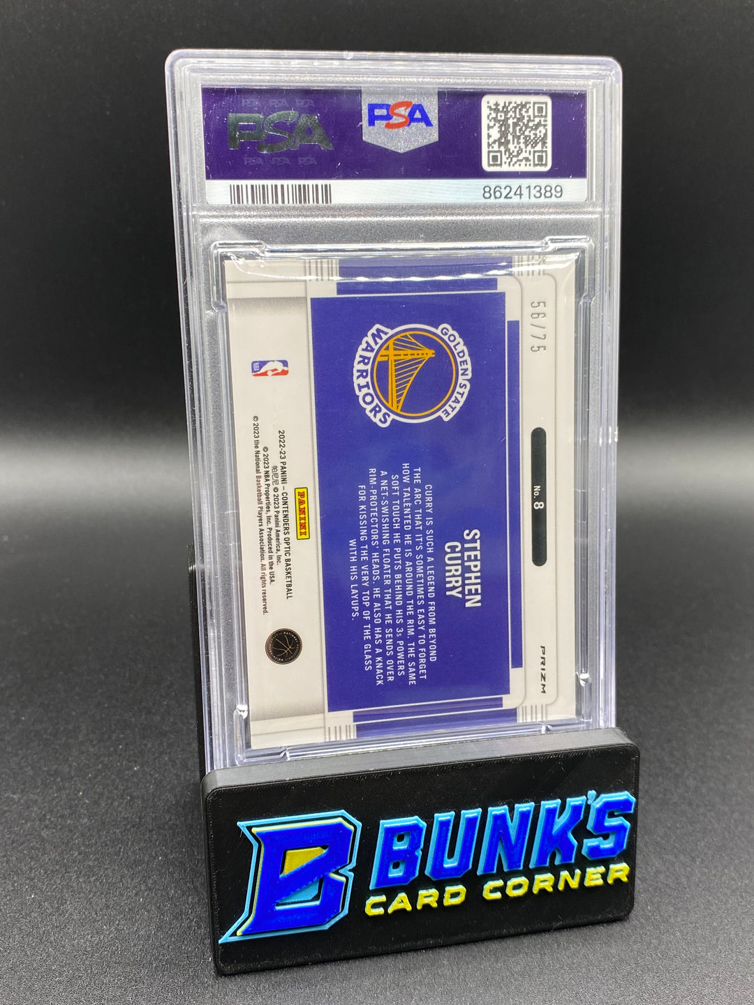 2022 Stephen Curry Suite Shots Blue Cracked Ice PSA 9
