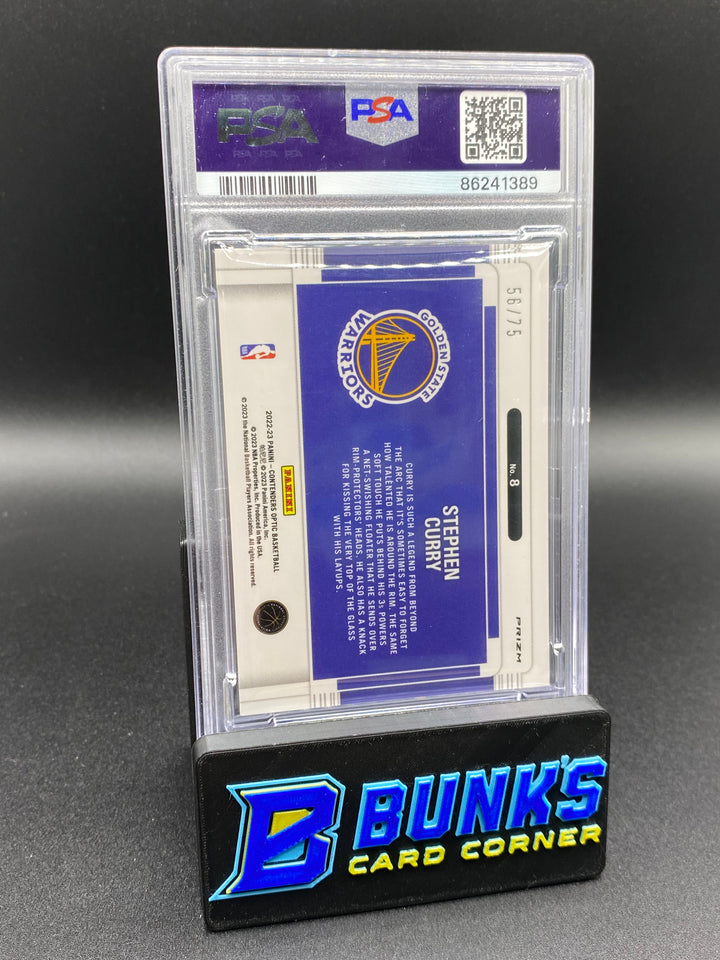 2022 Stephen Curry Suite Shots Blue Cracked Ice PSA 9