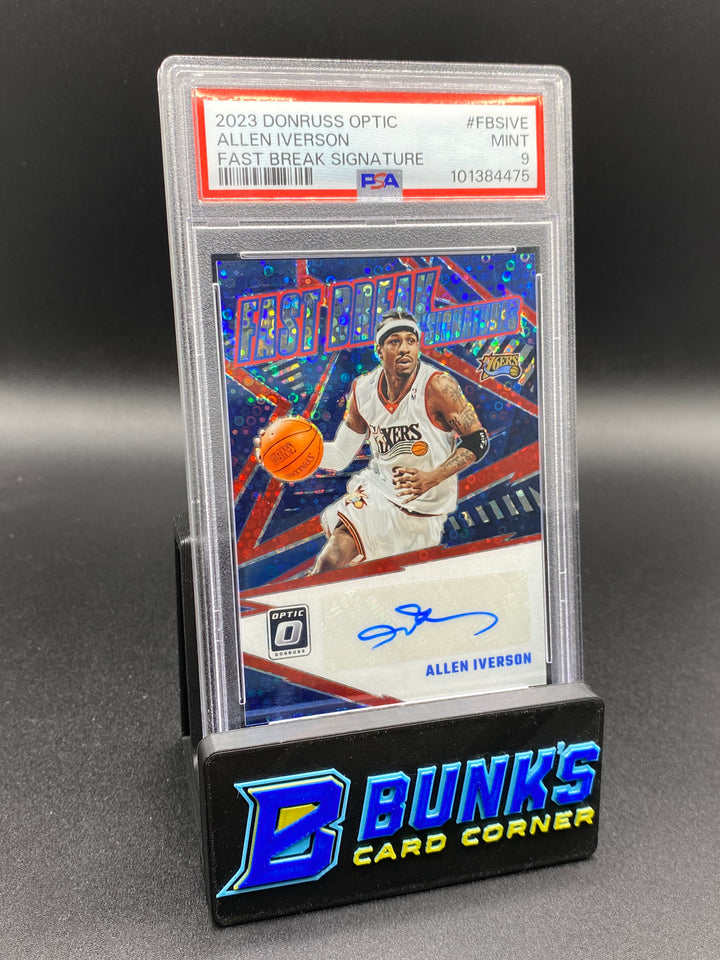 2023 Allen Iverson Fast Break Sig. PSA 9