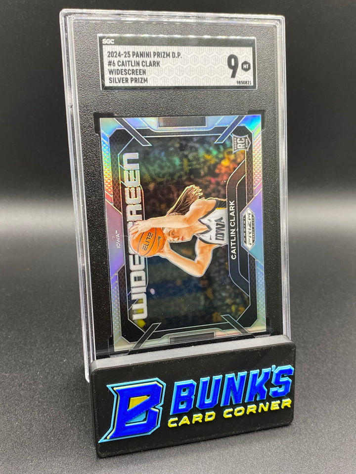 2024-25 Caitlin Clark Widescreen Silver Prizm SGC 9