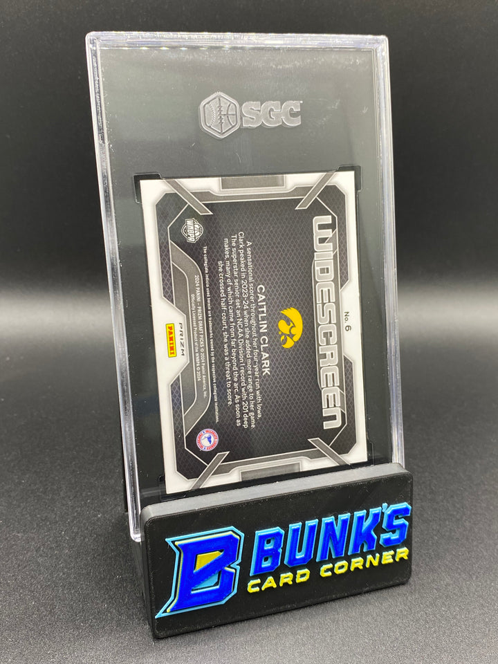 2024-25 Caitlin Clark Widescreen Silver Prizm SGC 9