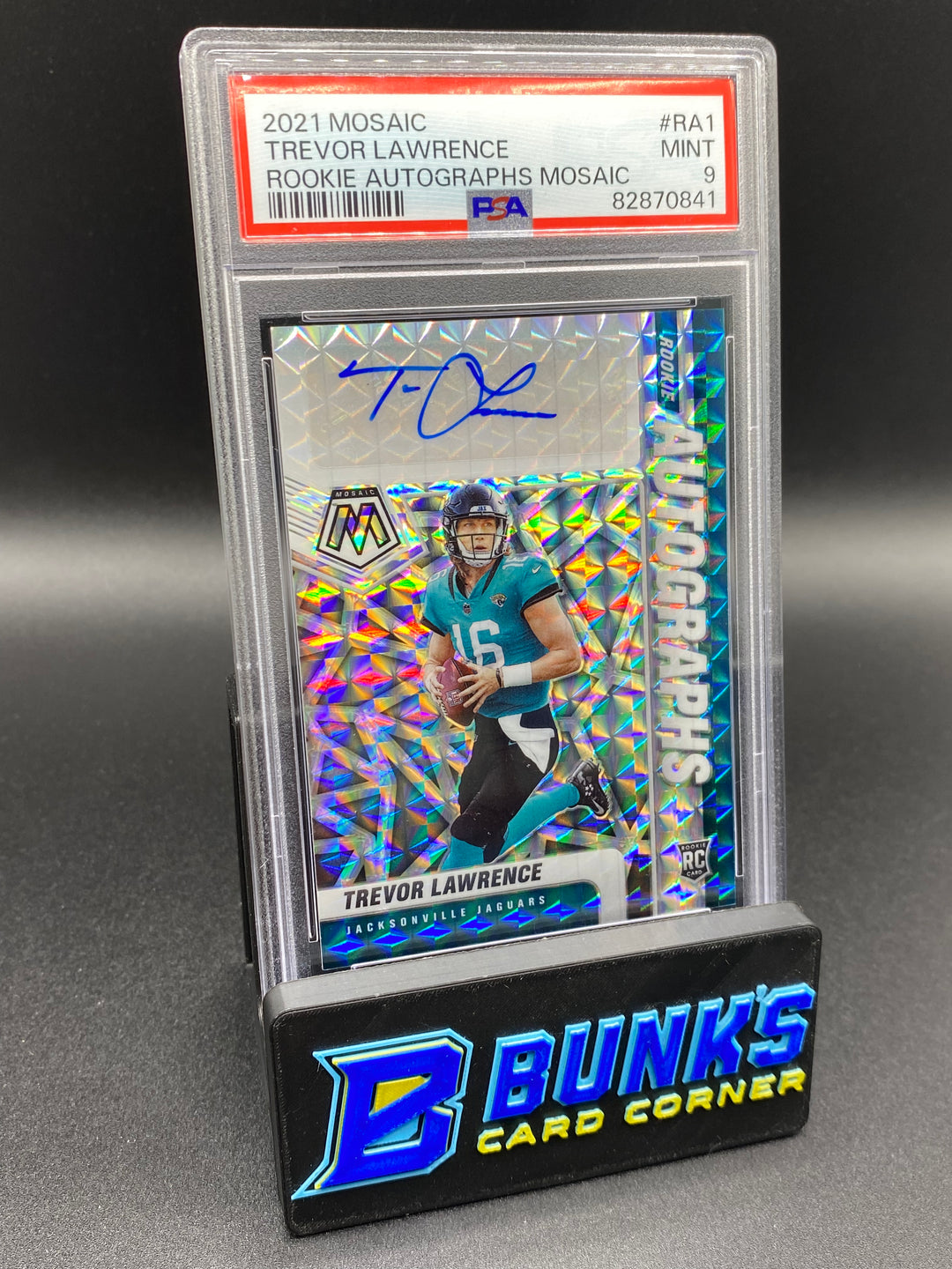 2021 Trevor Lawrence Rookie Auto. Mosaic PSA 9