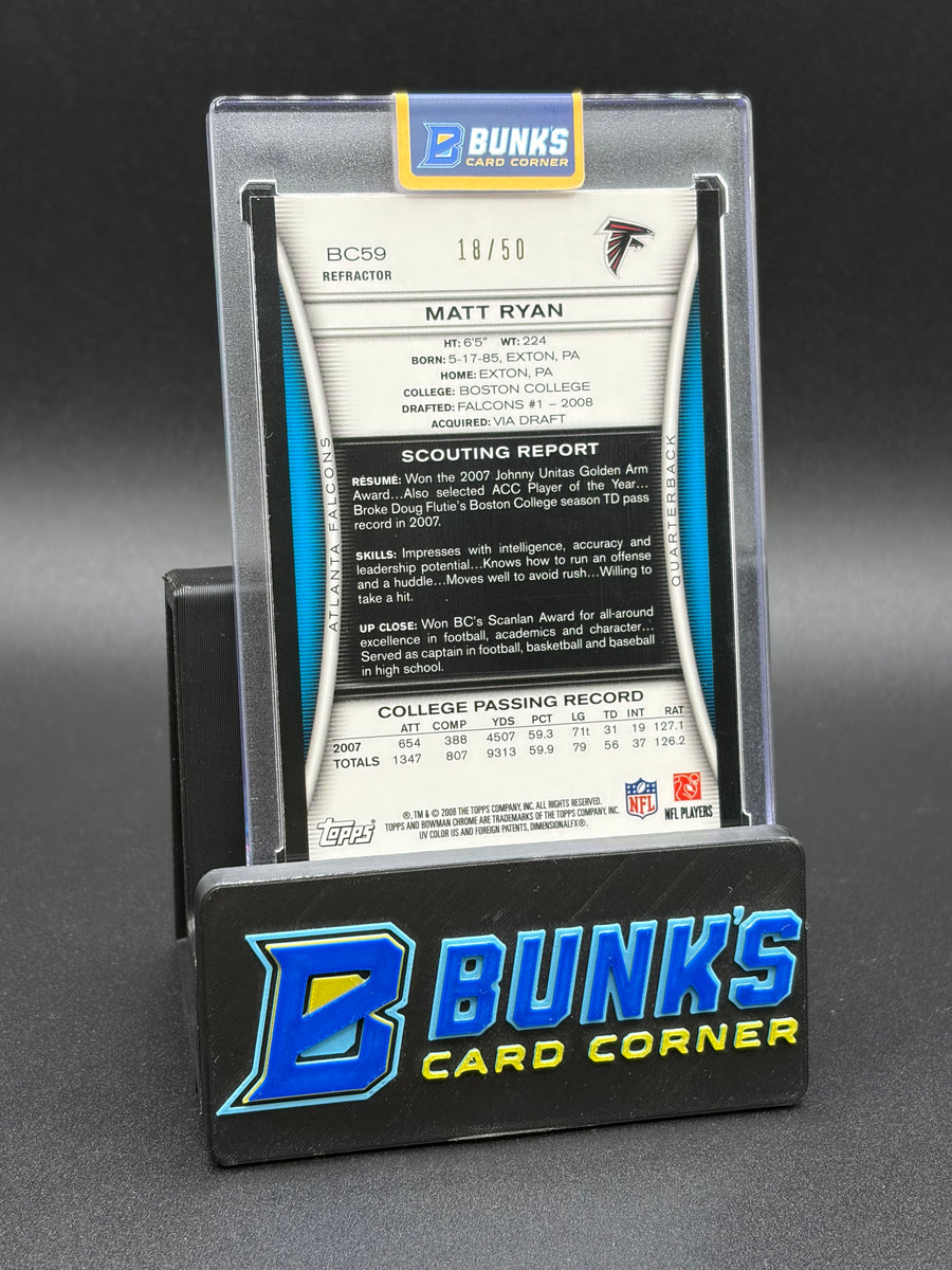 2008 Matt Ryan Topps Blue Bowman Chrome RC