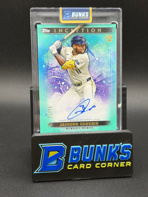 2024 Jackson Chourio Topps Inception Aqua Auto 21/75 RC
