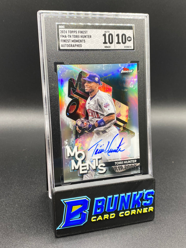 2024 Torii Hunter Finest Moments Auto. SGC 10/10