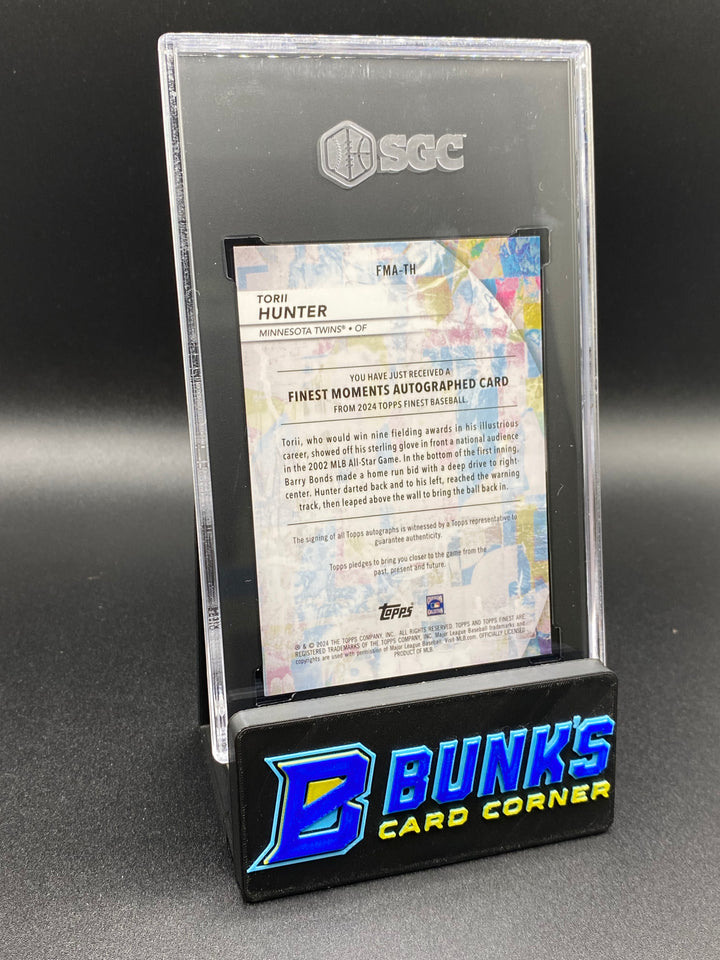 2024 Torii Hunter Finest Moments Auto. SGC 10/10