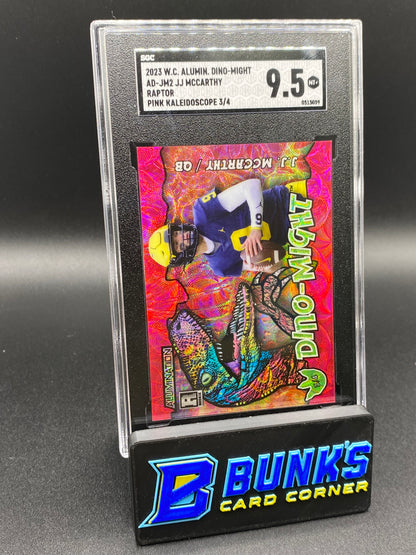 2023 JJ McCarthy Raptor Pink Kaleidoscope 3/4 SGC 9.5
