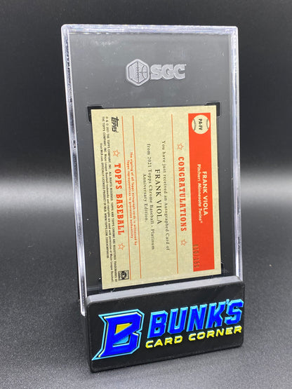 2021 Frank Viola Platinum Anniv. Auto. Aqua Ref. 10/150 SGC 10/10