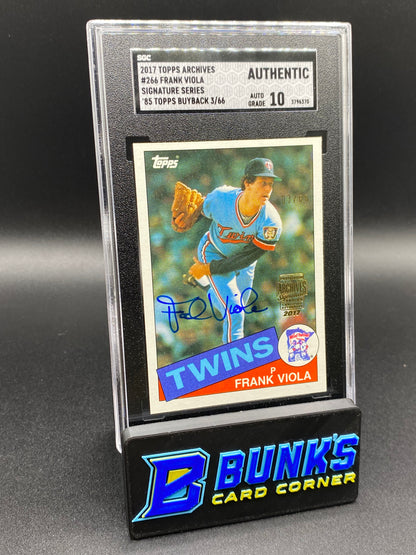2017 Frank Viola Sig. Series '85 Topps Buyback 3/66 SGC Auto. 10