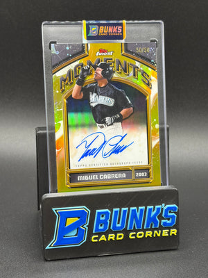 2026 Miguel Cabrera Topps Finest Gold Auto 50/50