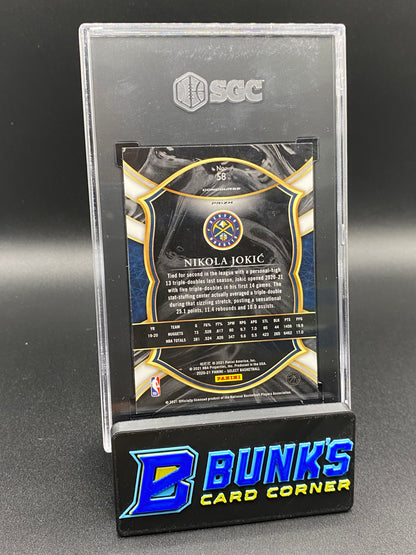 2020-21 Nikola Jokic Blue/White/Purple Cracked Ice SGC 10
