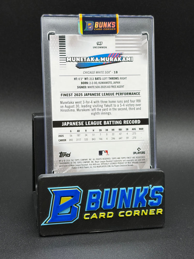 2026 Munetaka Murakami Topps Finest Uncommon Mini Diamond Refractor RC