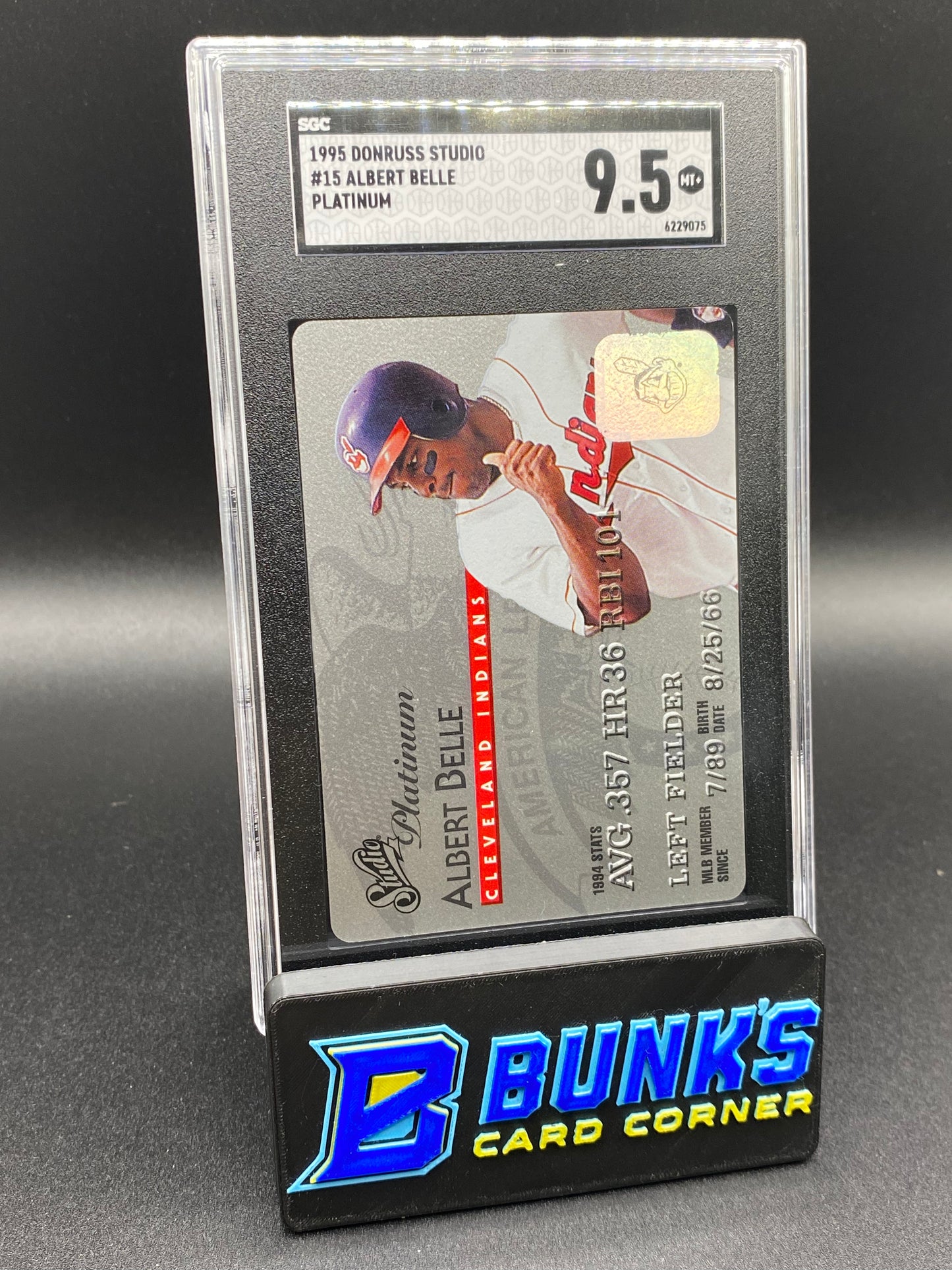 1995 Albert Belle Platinum SGC 9.5