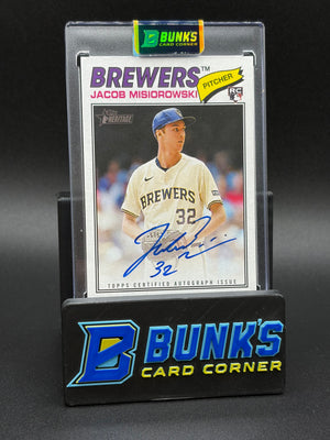 2025 Jacob Misiorowski Auto Topps Heritage Real One RC Auto