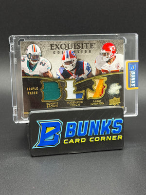 2009 Brown/Lynch/Johnson Exquisite Collection Tri Relic