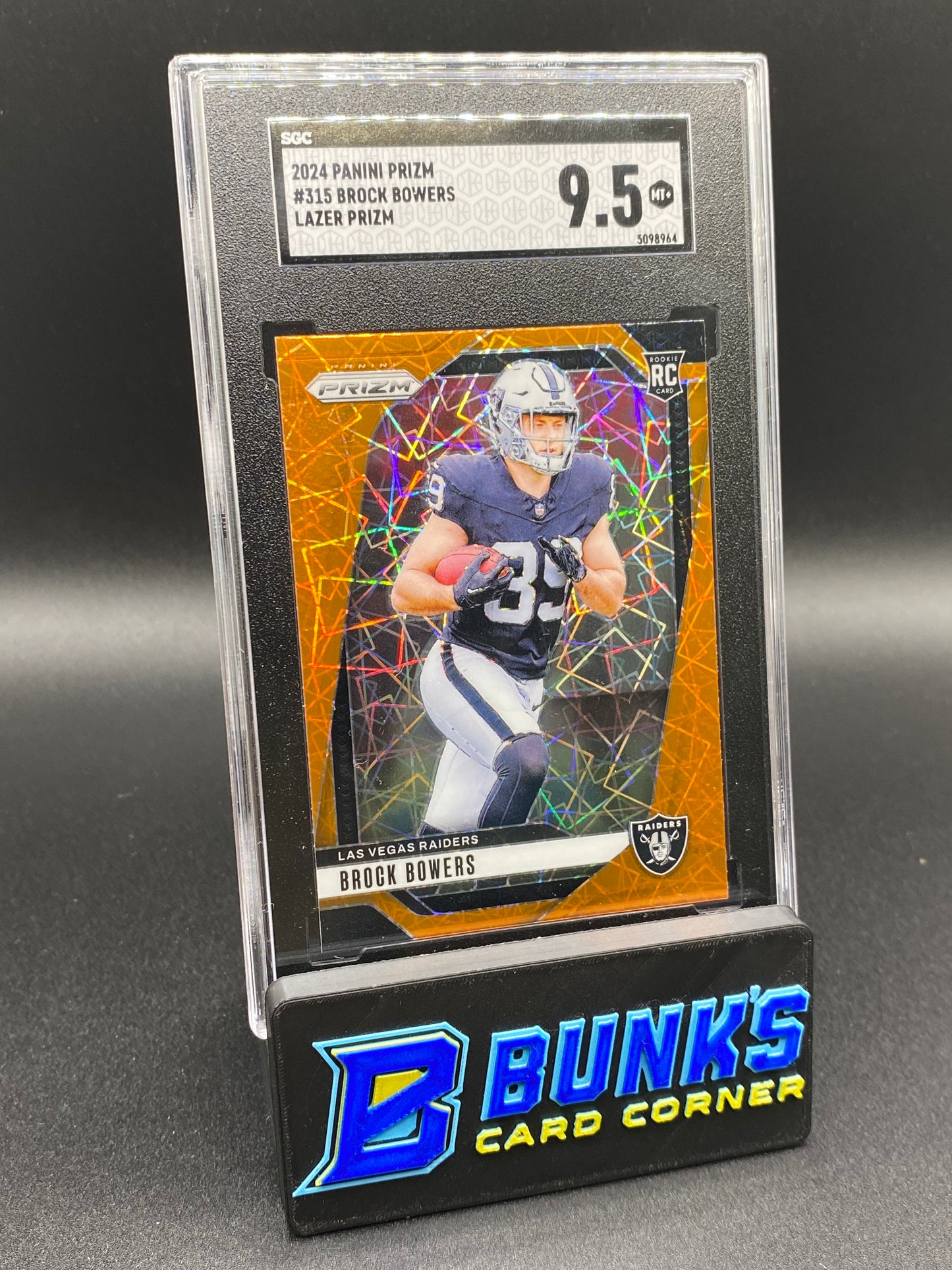2024 Brock Bowers Lazer Prizm SGC 9.5
