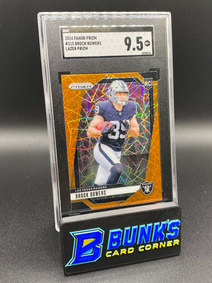 2024 Brock Bowers Lazer Prizm SGC 9.5