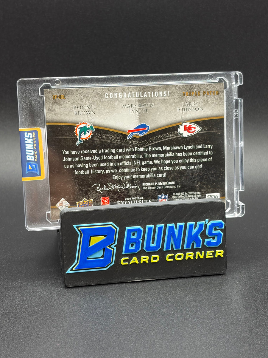 2009 Brown/Lynch/Johnson Exquisite Collection Tri Relic