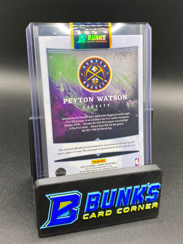 2022-23 Peyton Watson Origins Patch Auto RC 14/25