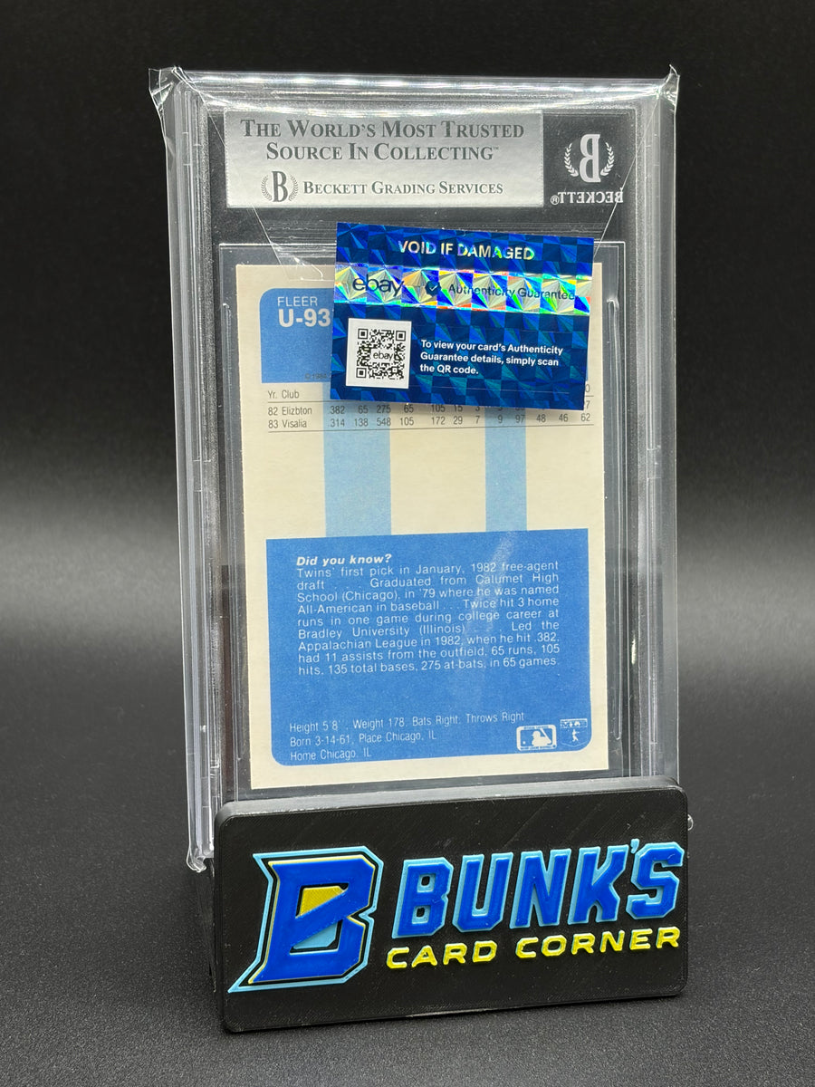 1984 Kirby Puckett Fleer Update Beckett 8.5