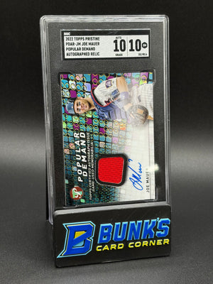 2022 Joe Mauer Popular Demand Auto Relic SGC 10 Auto 10