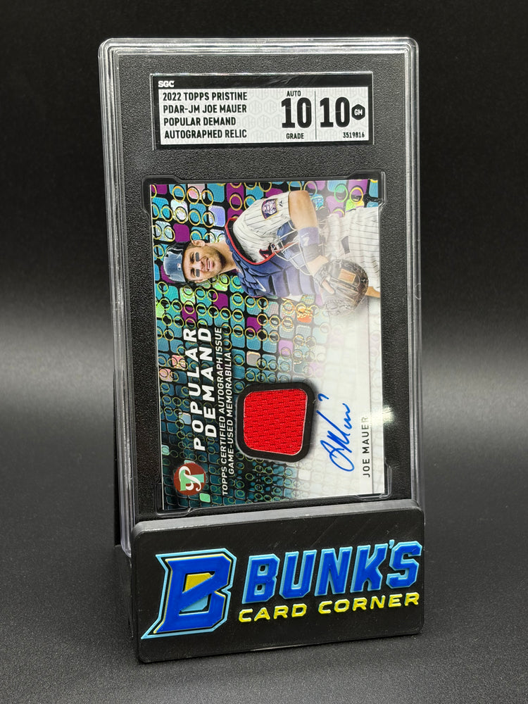 2022 Joe Mauer Popular Demand Auto Relic SGC 10 Auto 10