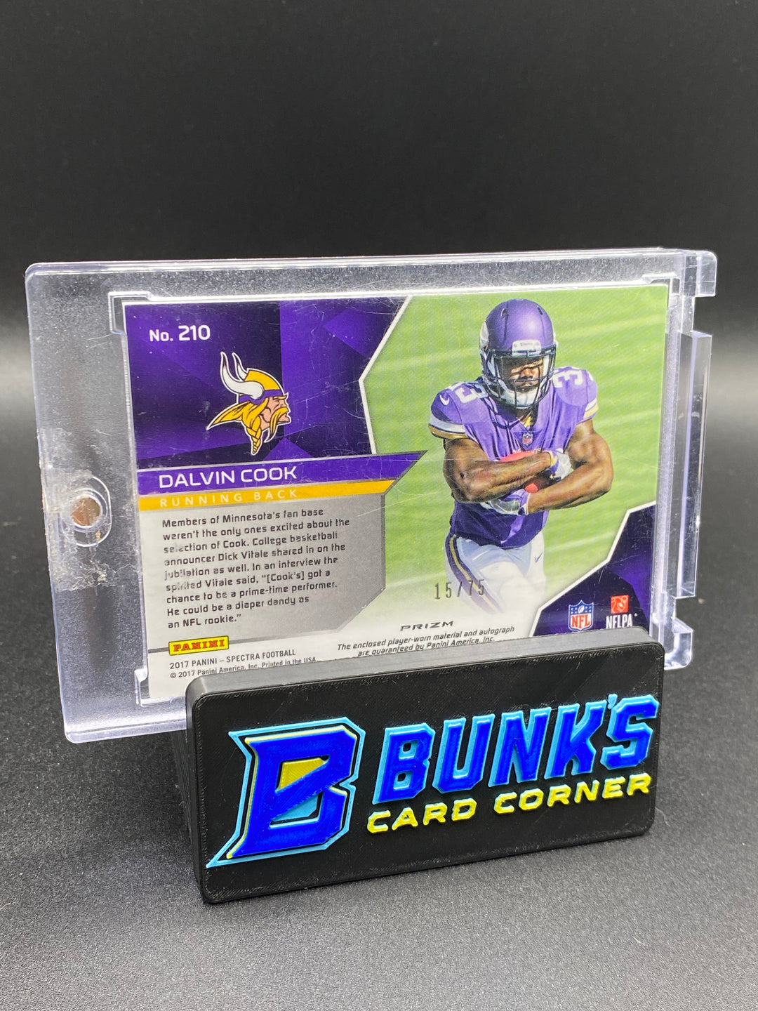 2017 Dalvin Cook Spectaa Patch Auto RC 15/75
