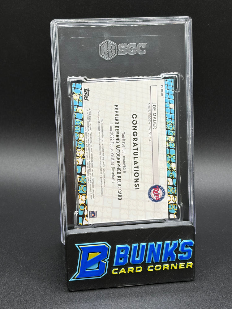 2022 Joe Mauer Popular Demand Auto Relic SGC 10 Auto 10
