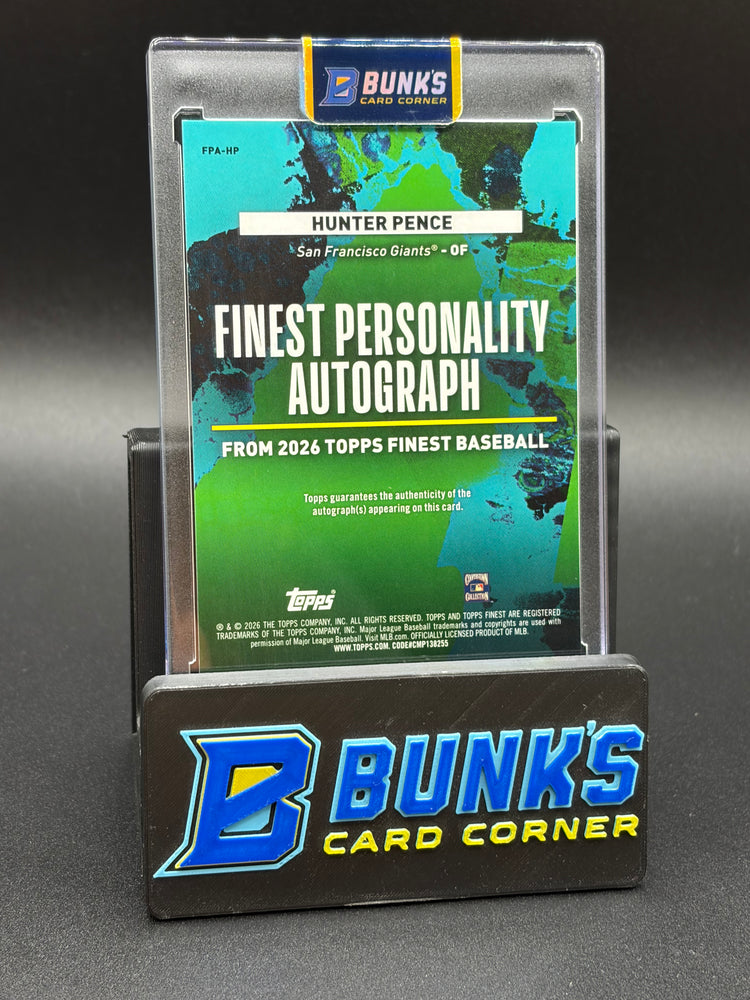 2026 Hunter Pence Topps Finest Personality Auto 8/50