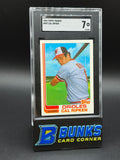 1982 Cal Ripken Topps Traded SGC 7 RC