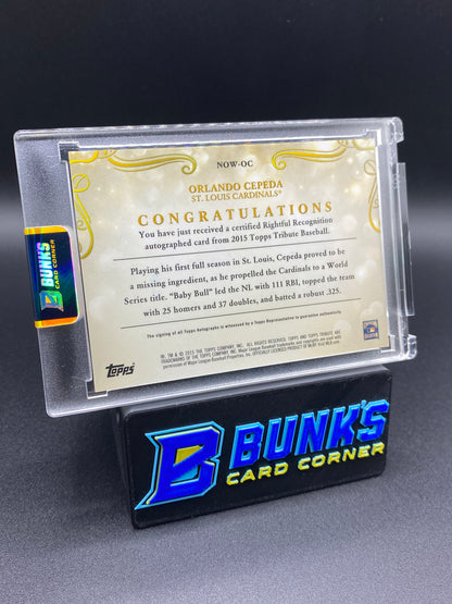 2015 Orlando Cepeda Auto. HOF 7/25