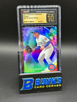 2017 Anthony Rizzo Purple Platinum CGC Pristine 10 131/250