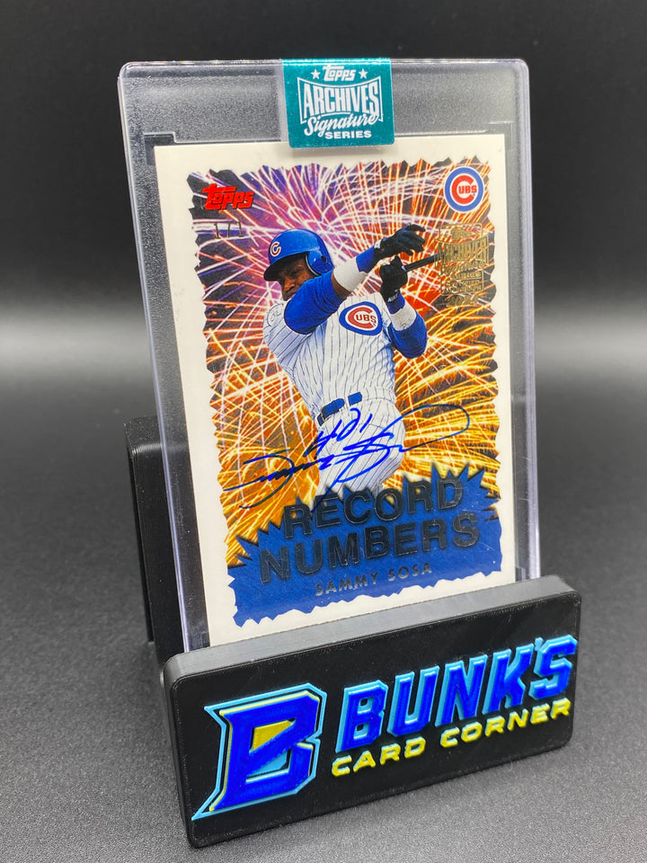 2024 Archives 1999 Sammy Sosa Record Numbers Auto 1/1