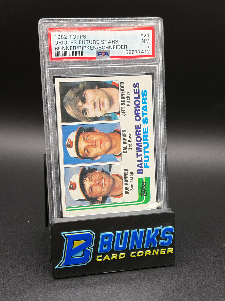 1982 Bonner/Ripken/Schneider Orioles Future Stars PSA 7