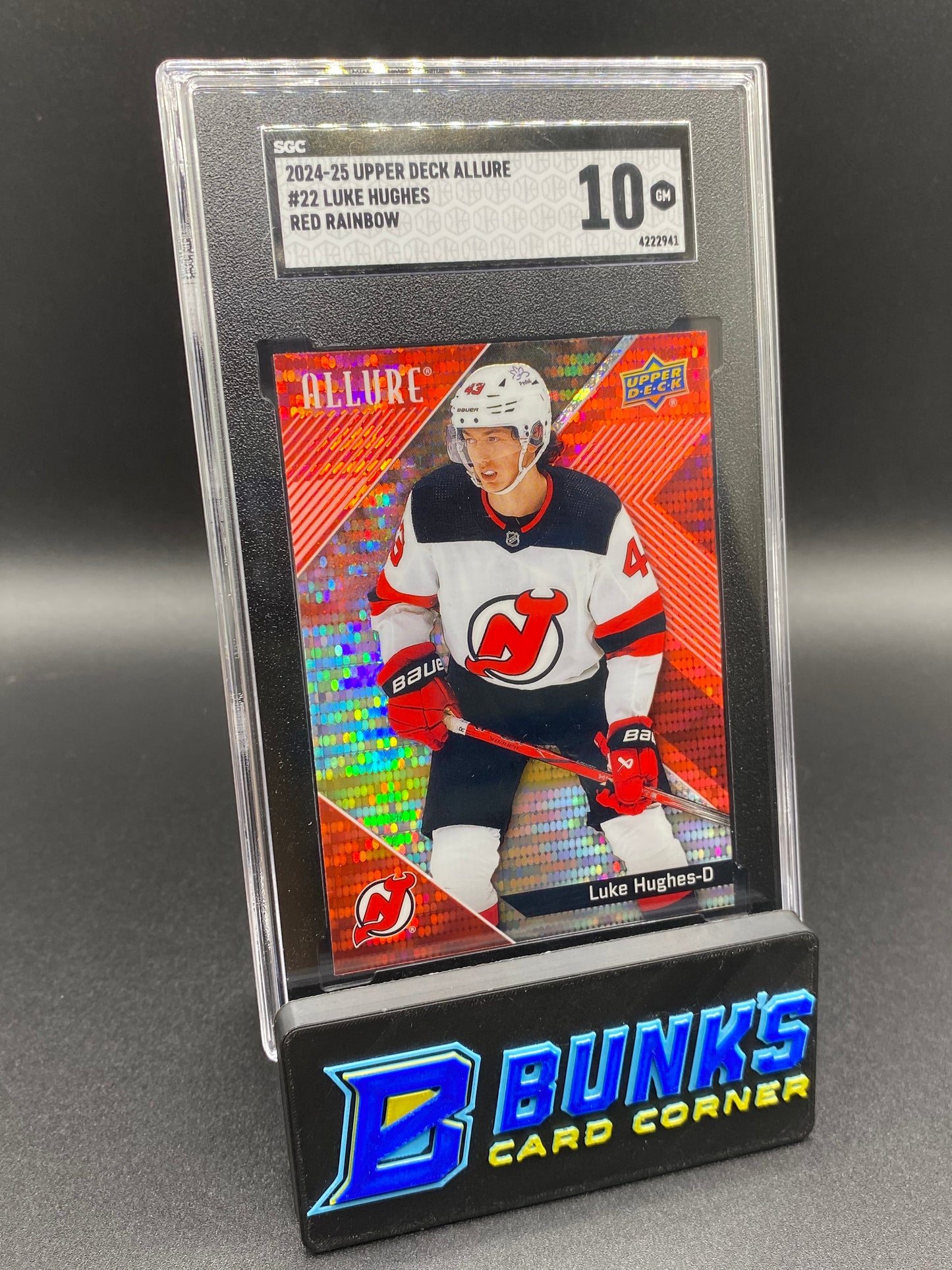 2024-25 Luke Hughes Red Rainbow SGC 10