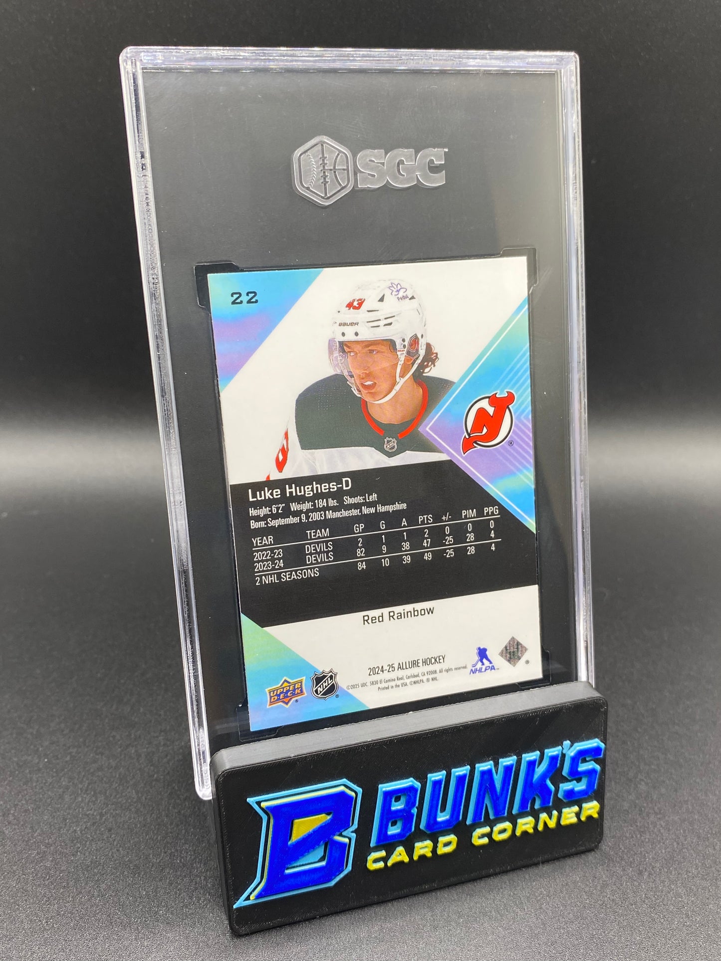 2024-25 Luke Hughes Red Rainbow SGC 10