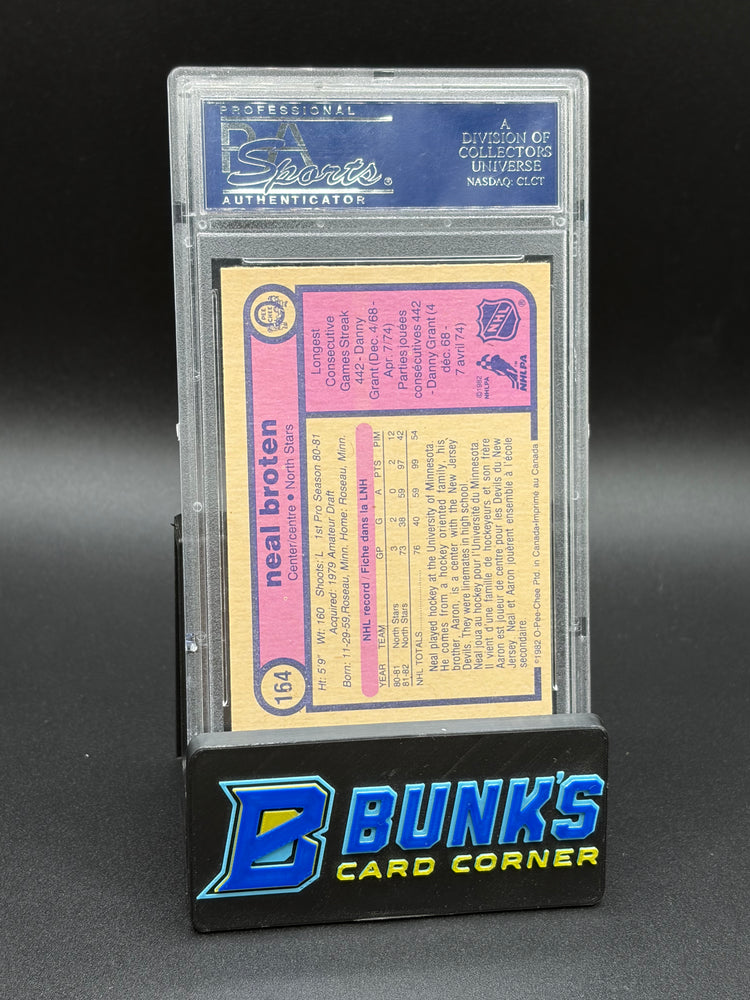 1982 Neal Broten O-Pee-Chee PSA 9