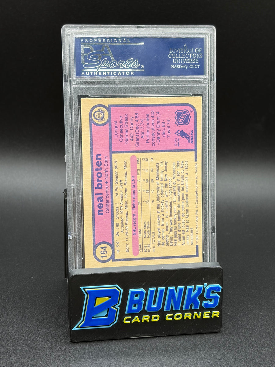 1982 Neal Broten O-Pee-Chee PSA 9