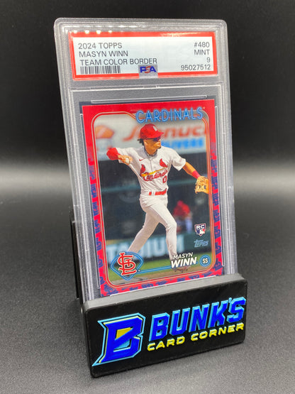 2024 Masyn Winn Team Color Border PSA 9 RC SP