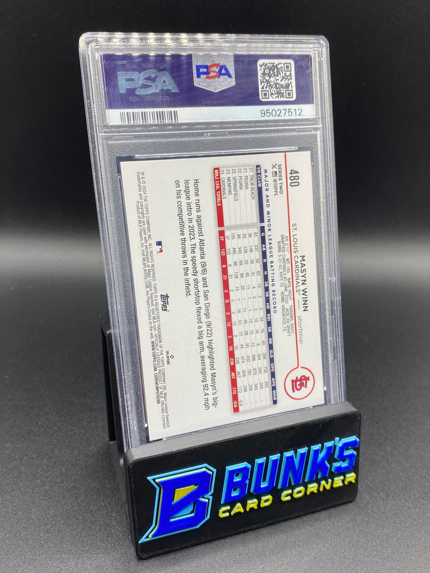 2024 Masyn Winn Team Color Border PSA 9 RC SP