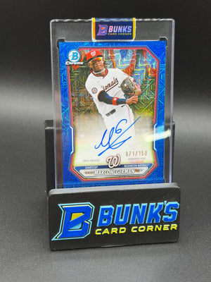 2026 Marconi German Bowman Chrome Blue Refractor Mega Box Mojo Auto 71/150